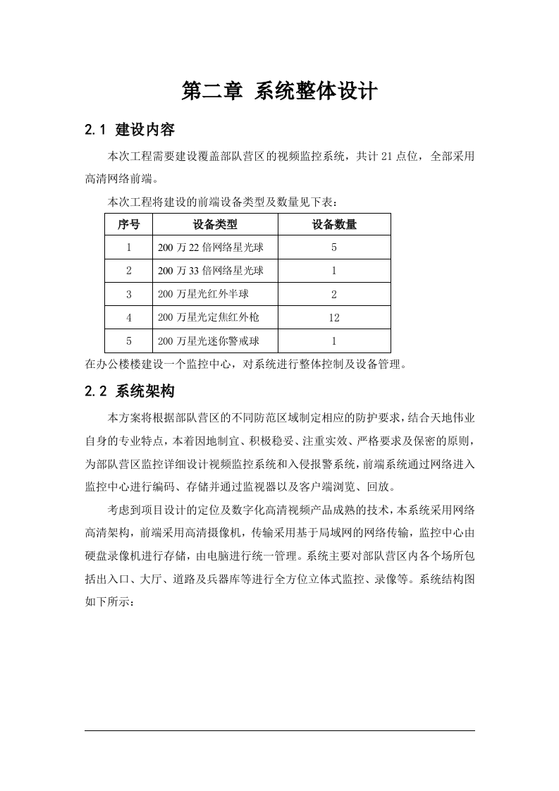 天地伟业·部队营区视频监控系统技术方案 Word(29页) 第8页