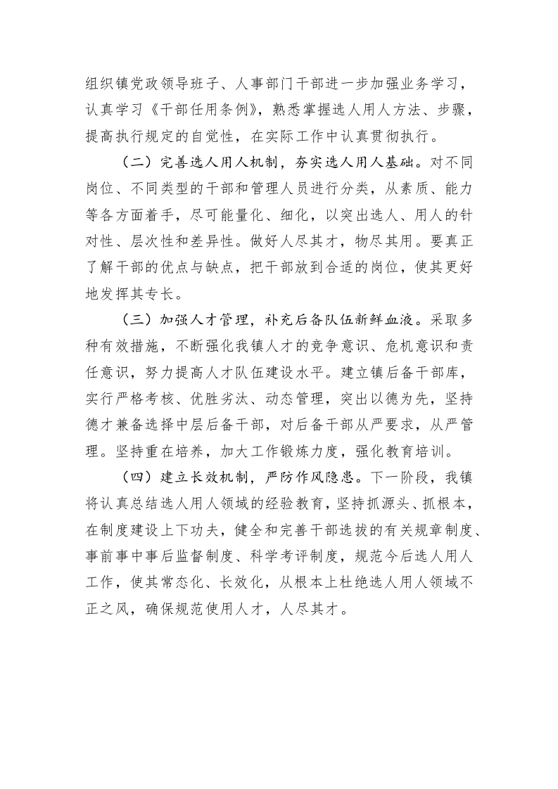 镇向巡察组关于近三年选人用人工作情况专题汇报 第5页