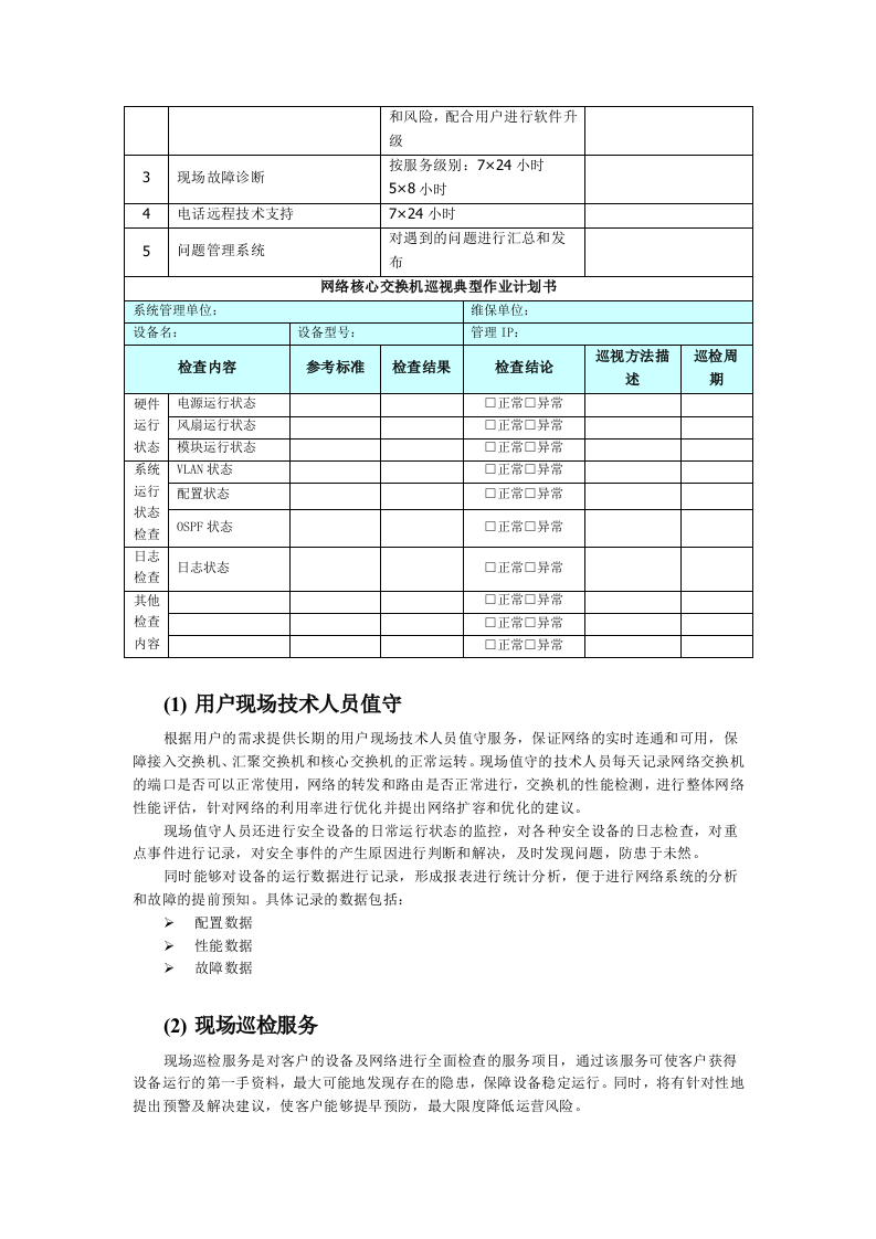 信息系统运维方案 Word(13页) 第3页