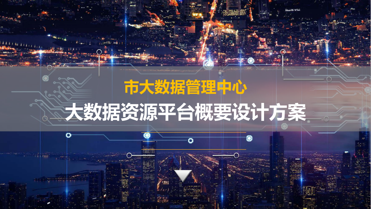 市大数据中心大数据资源平台概要设计方案 第1页