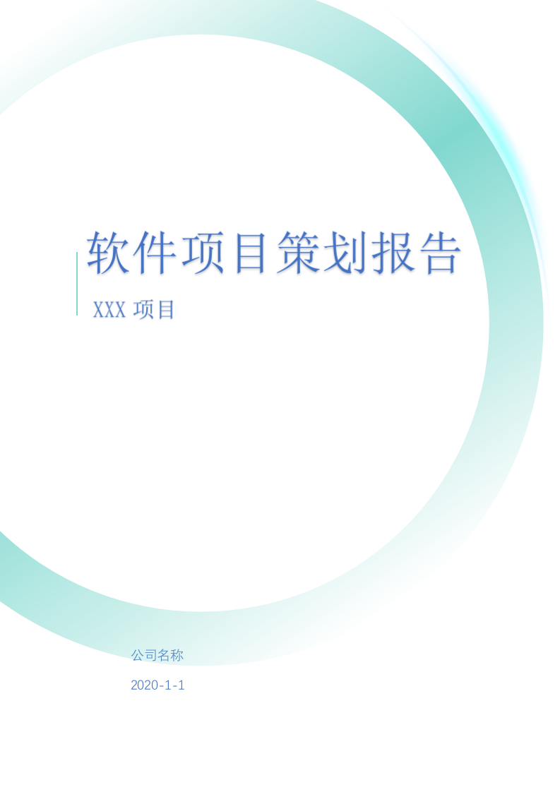 项目策划报告 第1页