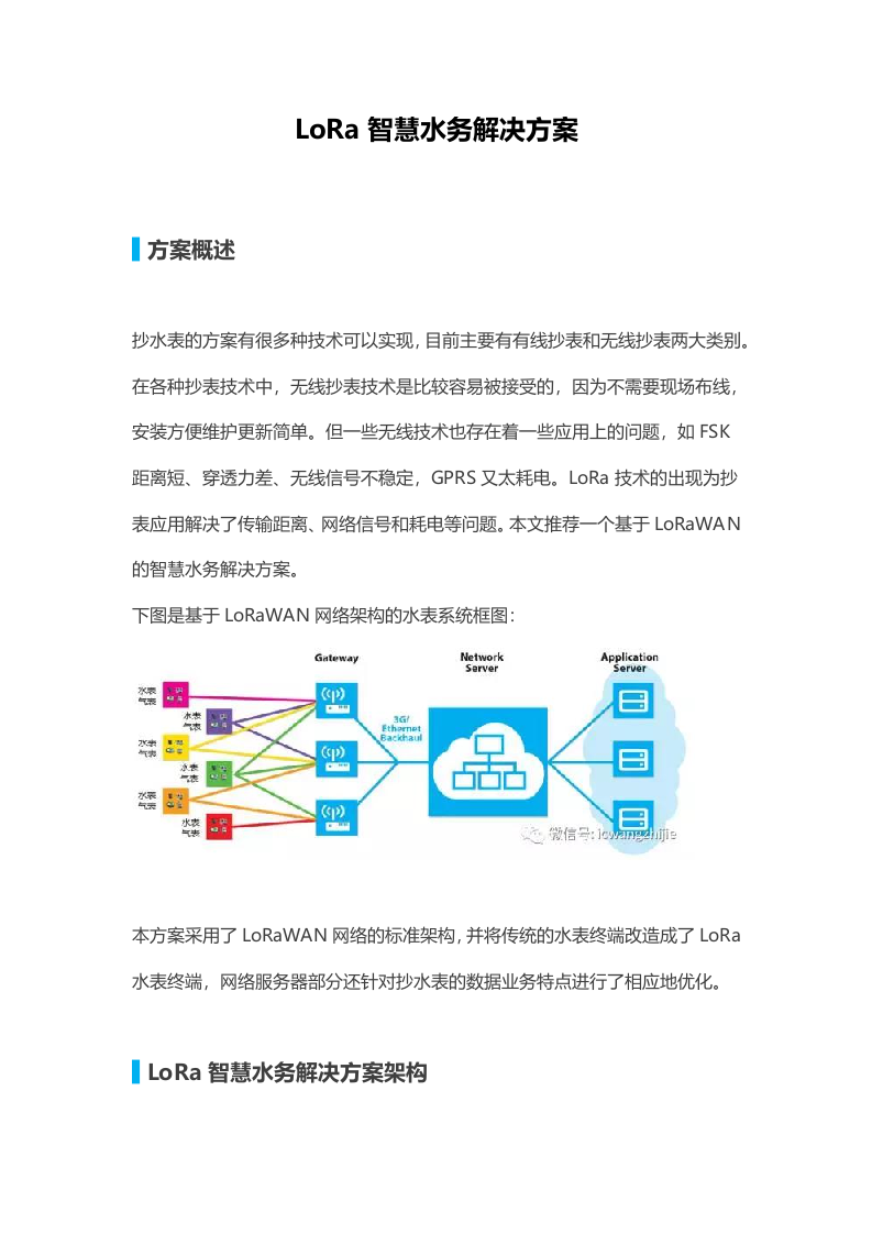LoRa智慧水务解决方案 Word(9页) 第1页