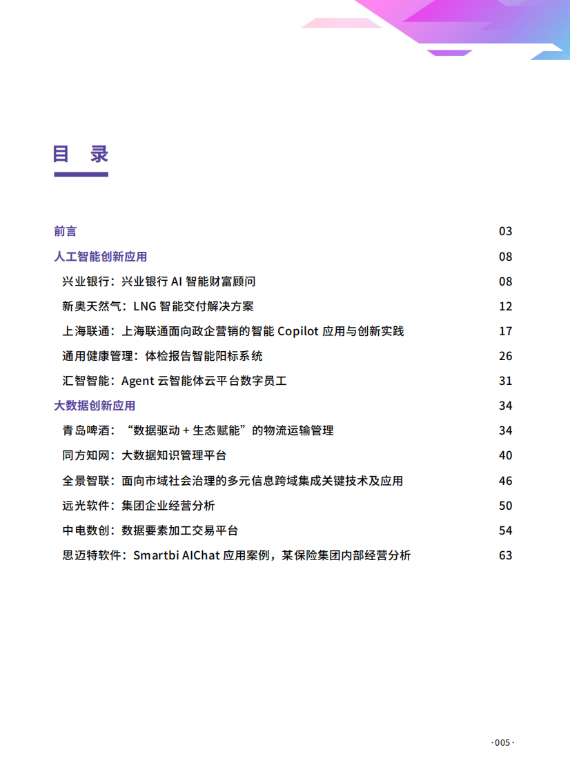 2024人工智能大数据创新应用案例集 PDF(65页) 第5页