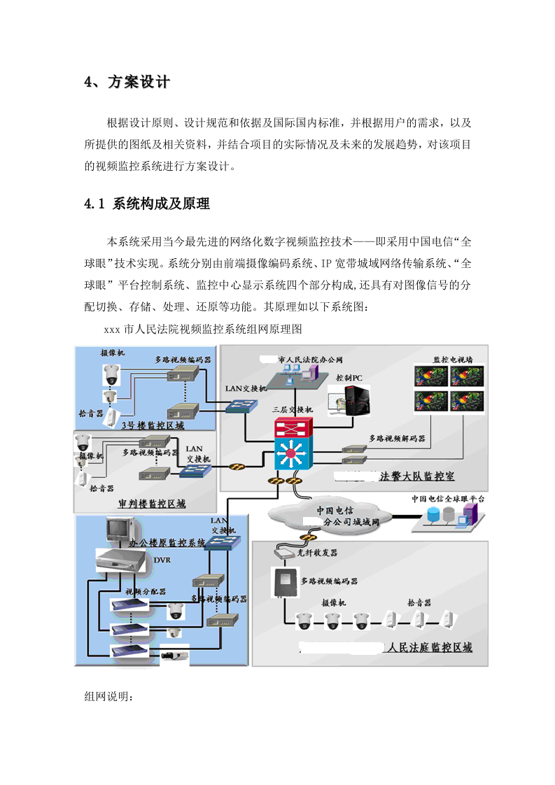 人民法院&ldquo;全球眼&rdquo;网络视频监控系统设计方案 Word(17页) 第8页