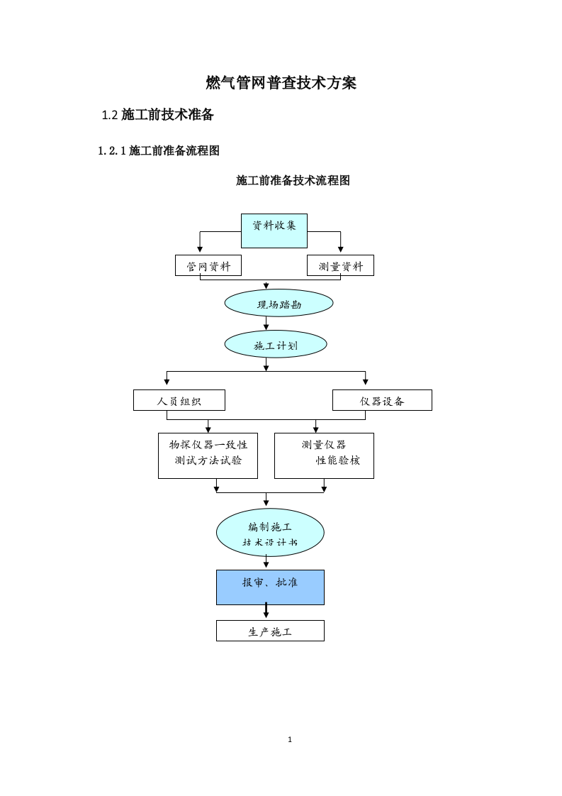 燃气管网普查技术方案 Word(21页) 第1页