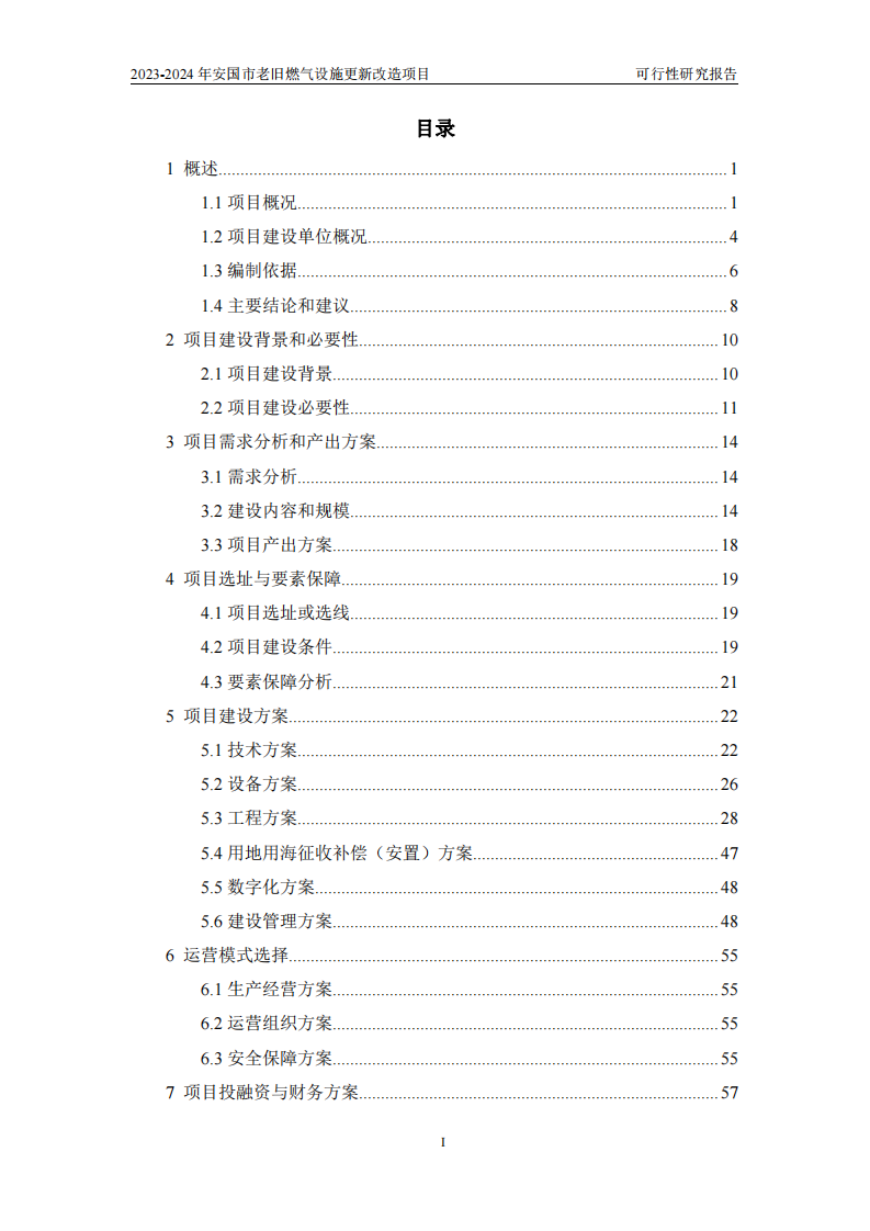 2023-2024年安国市老旧燃气设施更新改造项目可行性研究报告(沟通稿) PDF(86页) 第3页