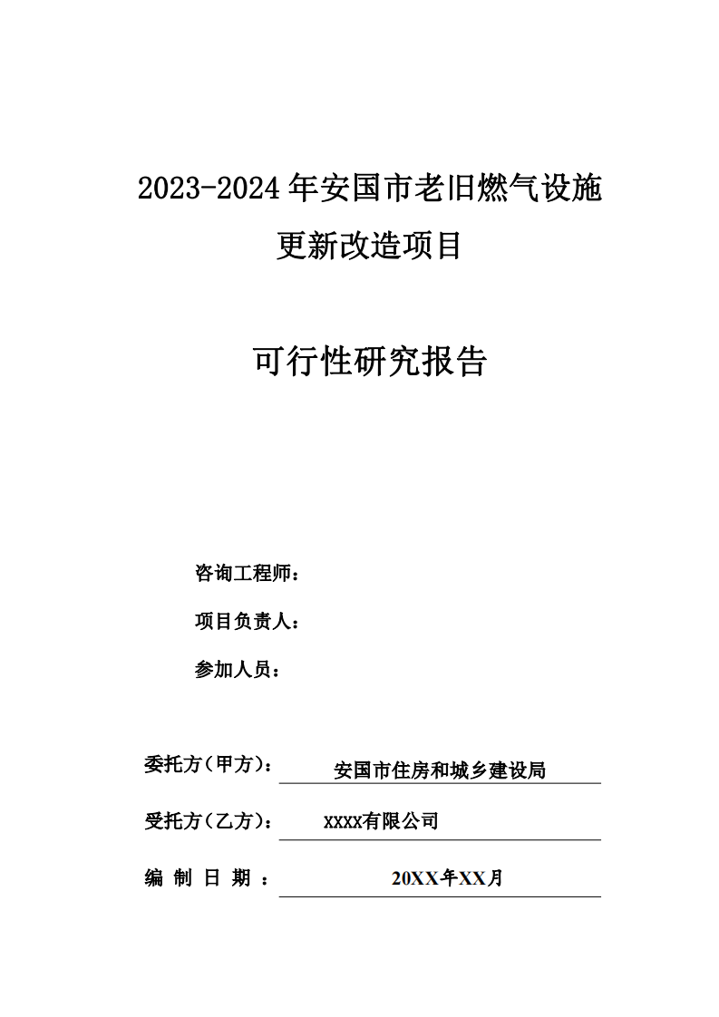 2023-2024年安国市老旧燃气设施更新改造项目可行性研究报告(沟通稿) PDF(86页) 第2页