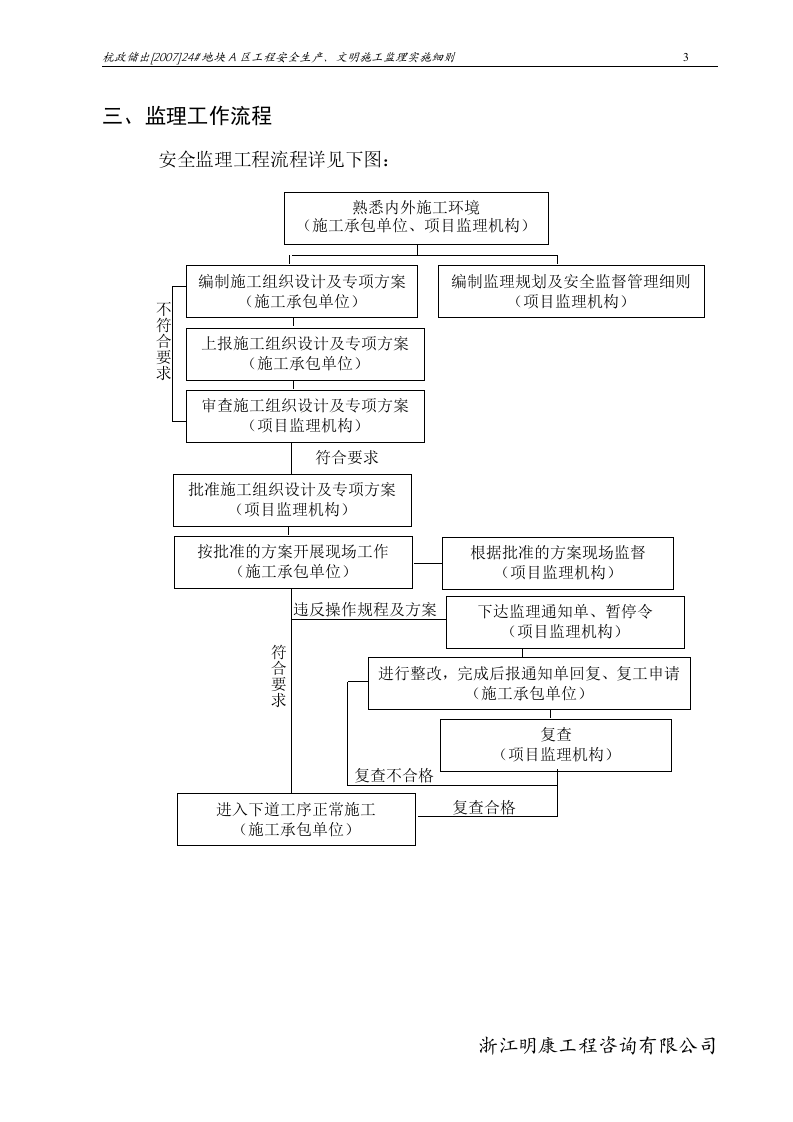 杭政储出[2007]24#地块A区工程安全生产、文明施工监理实施细则 Word(42页) 第6页