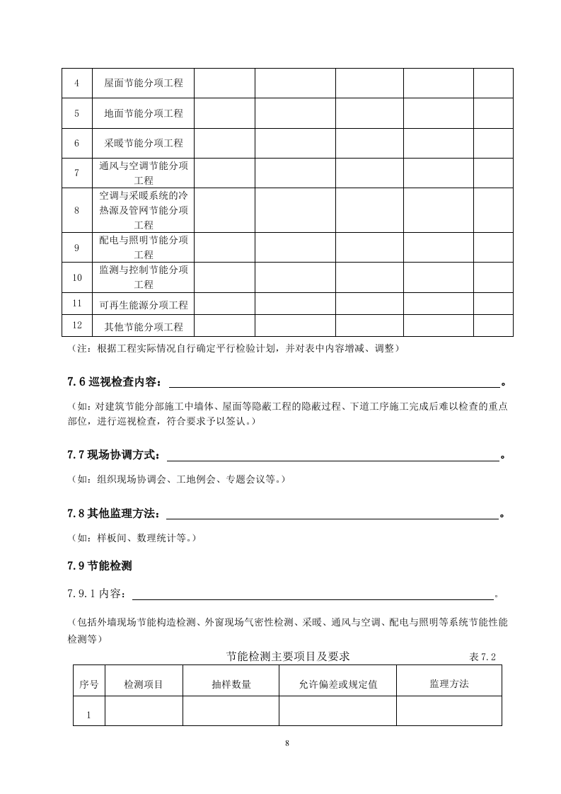 建筑节能分部工程监理实施细则 Word(9页) 第8页
