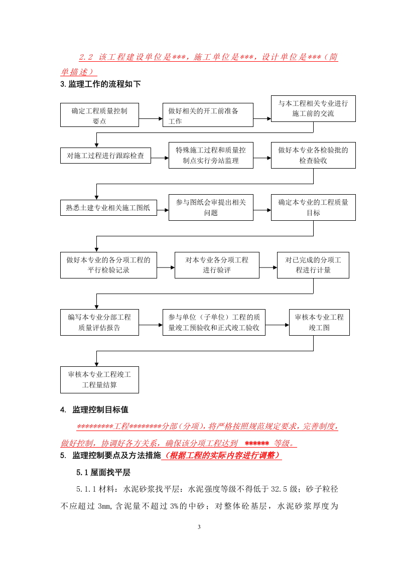 建筑屋面工程监理实施细则 Word(12页) 第3页