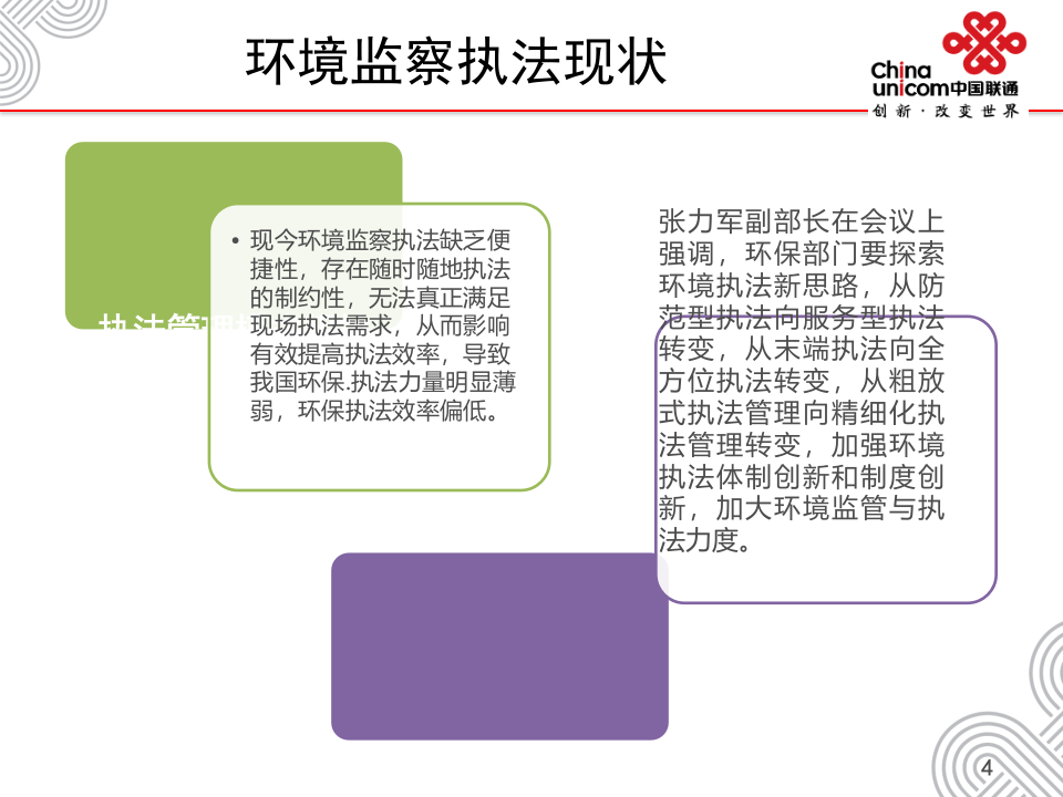 中国联通&middot;环保执法应用解决方案 PPT(36页) 第5页