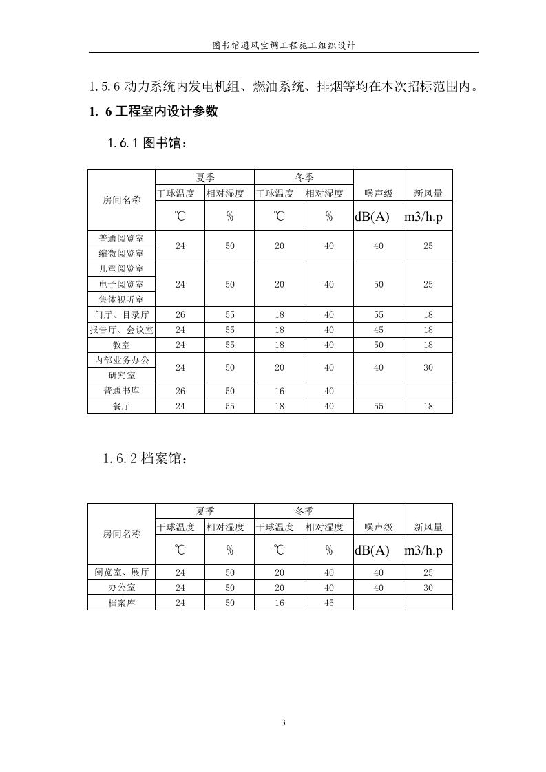 图书馆通风空调工程施工组织设计 Word(125页) 第3页