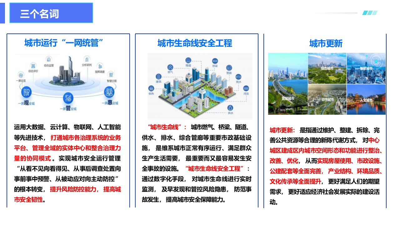 围绕城市更新行动，生命线安全工程建设，推动城市运行“一网统管” PPT(47页) 第4页