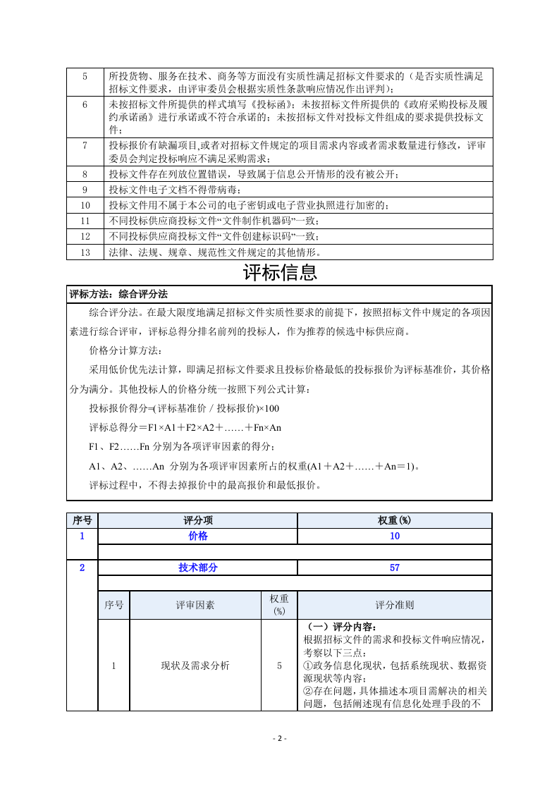 深圳市应急管理局城市安全风险综合监测预警平台（一期）项目招标文件 第2页