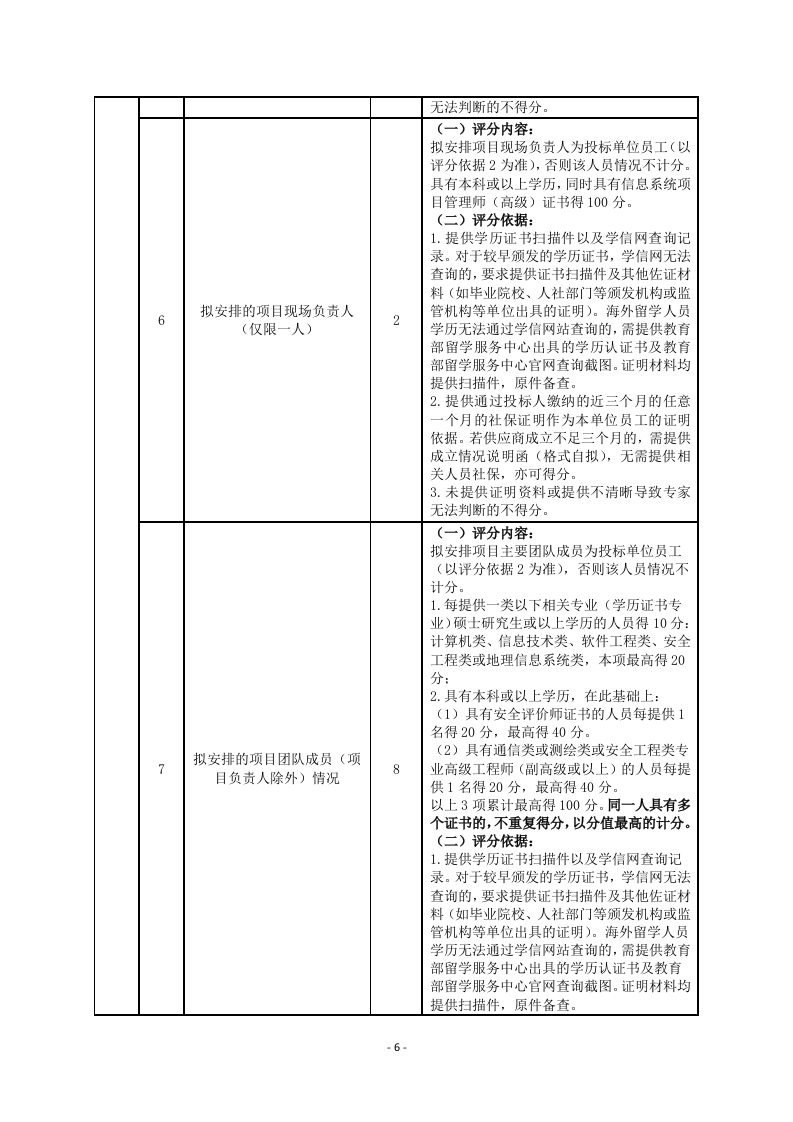 深圳市应急管理局城市安全风险综合监测预警平台（一期）项目招标文件 第6页