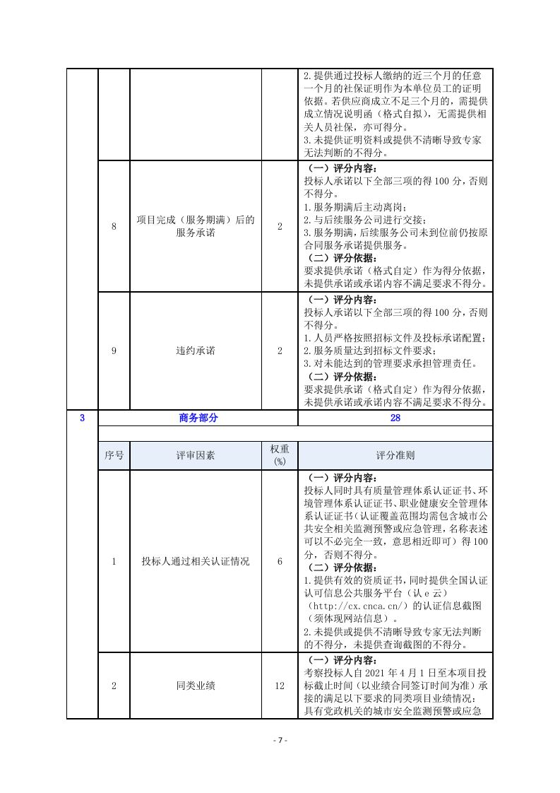 深圳市应急管理局城市安全风险综合监测预警平台（一期）项目招标文件 第7页