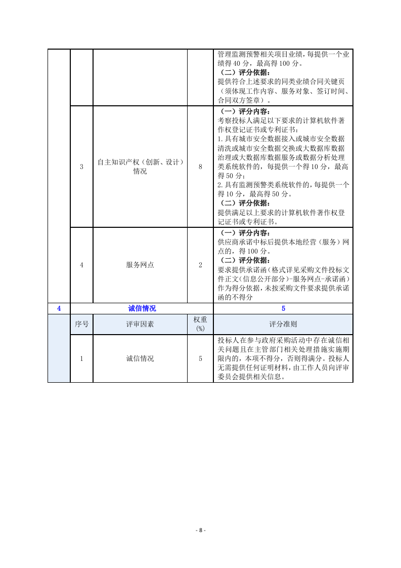 深圳市应急管理局城市安全风险综合监测预警平台（一期）项目招标文件 第8页