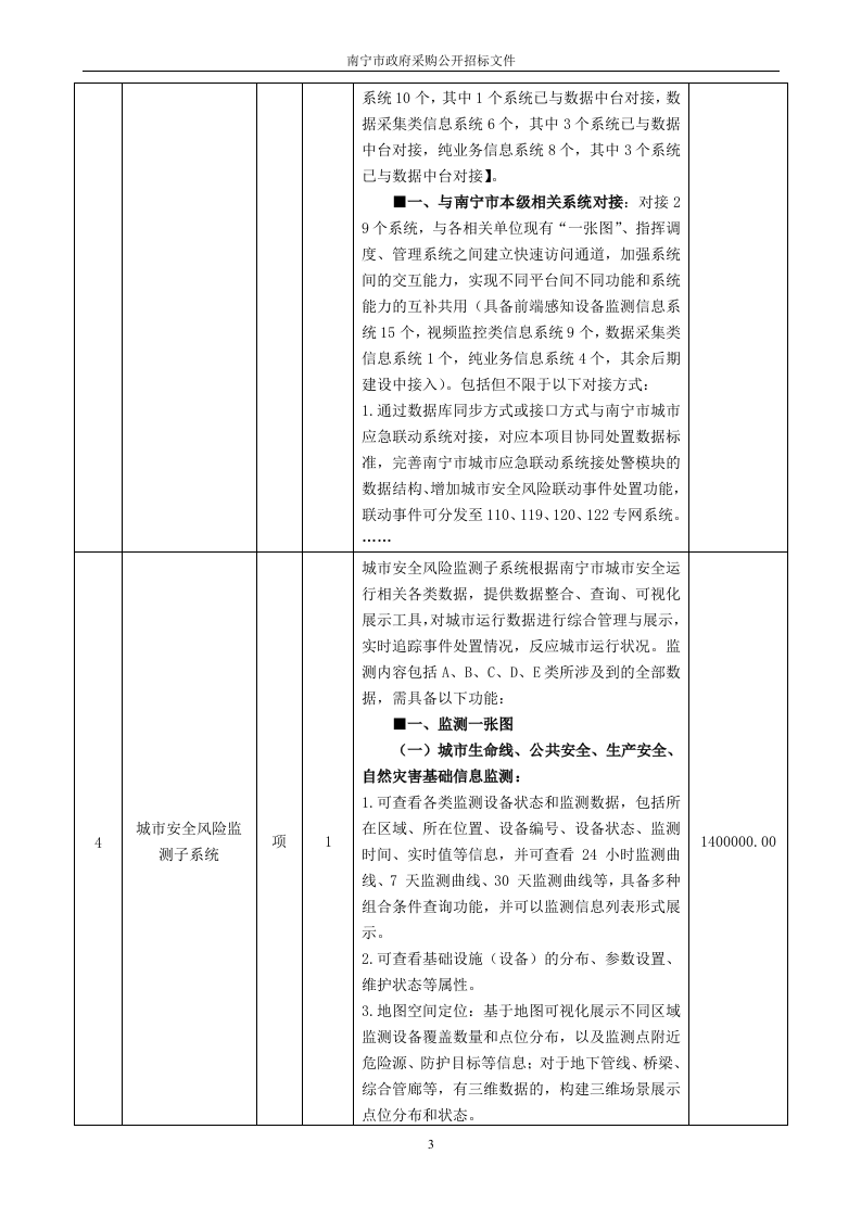 南宁市城市安全风险综合分析预警系统项目（软件开发及配套设施）需求文件 第5页